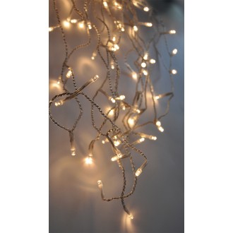 Solight LED vánoční závěs, rampouchy, 120 LED, 3m x 0,7m, přívod 6m, venkovní, teplé bílé světlo, paměť, časovač
