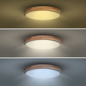 Solight LED osvětlení s dálkovým ovladačem Iron Oak, 48W, 3360lm, 40cm, změna chromatičnosti, stmívatelné