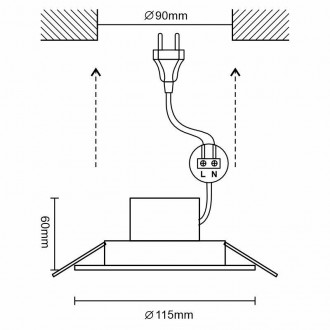 NEDES - LED svítidlo WIFI 10W / IP44 / 3000K - 6500K / SI - LDL164/SW