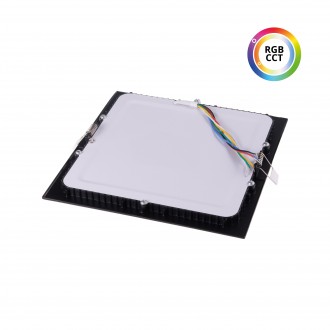 T-led - LED panel 24V 27W RGBCCT 24HB27 čtverec Barva krytu: Černá, Varianta: LED panel 24V 27W RGBCCT 24HB27 čtverec, Barevná teplota (К): RGBCCT