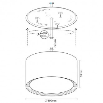 NEDES - LED svítidlo 12W 4000K / SMD / WH - LPL522