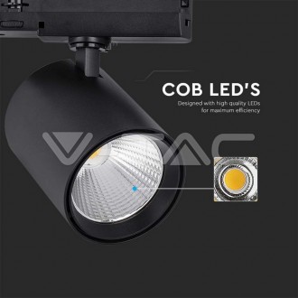 V-TAC Kolejnicové TRACK LED svítidlo 35W-3000Lm-černé-VT-4235 VT-4235
