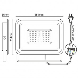 NEDES - LED reflektor 30W / 4000K - LF0023
