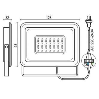 NEDES - LED bílý reflektor 20W / 4000K - LF0122