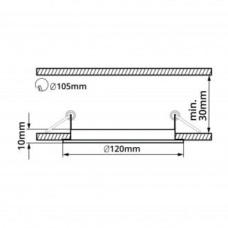T-led - LN6 LED panel 6W kulatý 120mm Barva krytu: Bílá, Varianta: Denní bílá, Barevná teplota (К): Teplá bílá