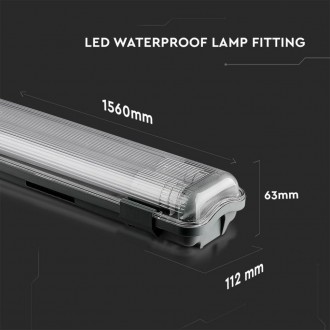 V-TAC Sada LED vodotěsné svítidlo IP65 trubice 2 x 22W  4000K denní bílá