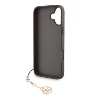 Guess 4G Charm Zadní Kryt pro iPhone 16 Tone on Tone Brown