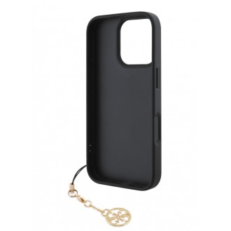 Guess 4G Charm Zadní Kryt pro iPhone 16 Pro Tone on Tone Grey