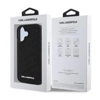 Karl Lagerfeld PU Quilted Pattern Zadní Kryt pro iPhone 16 Black
