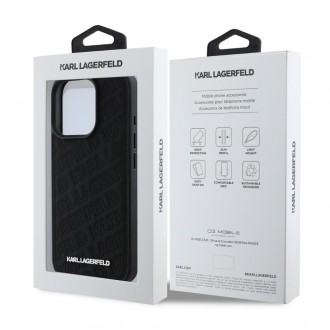 Karl Lagerfeld PU Quilted Pattern Zadní Kryt pro iPhone 16 Pro Black
