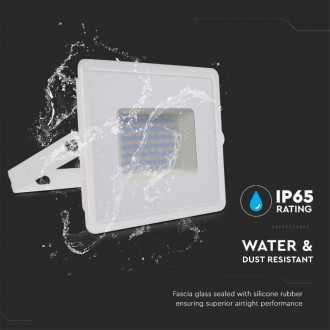 V-TAC Venkovní LED Reflektor 50W 4000K IP65 4300 lm Samsung bílý Barevná teplota (К): Denní bílá 4000K