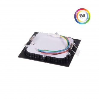 T-led - LED panel 24V 9W RGBCCT 24HB9 čtverec Barva krytu: Černá, Varianta: LED panel 24V 9W RGBCCT 24HB9 čtverec, Barevná teplota (К): RGBCCT