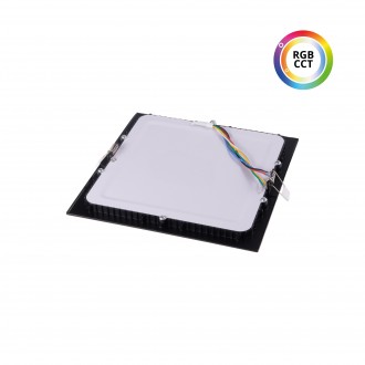 T-led - LED panel 24V 18W RGBCCT 24HB18 čtverec Barva krytu: Černá, Varianta: LED panel 24V 18W RGBCCT 24HB18 čtverec, Barevná teplota (К): RGBCCT