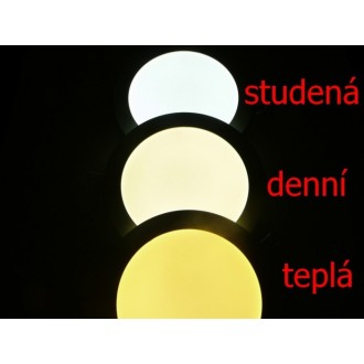 T-led - PL12 LED panel 12W přisazený kulatý 166mm Barva krytu: Bílá, Varianta: Denní bílá, Barevná teplota (К): Denní bílá