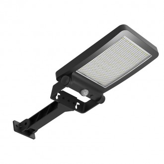 NEDES - LED černé vnejší solární svítidlo se senzorem 5W / 4000K - LS024