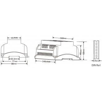 T-led - DMX dimLED dekodér 12CH DIN Varianta: DMX dimLED dekodér 12CH DIN