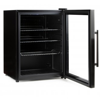Barová lednice s skleněnými dveřimi - 60 l - DOMO DO91609BK