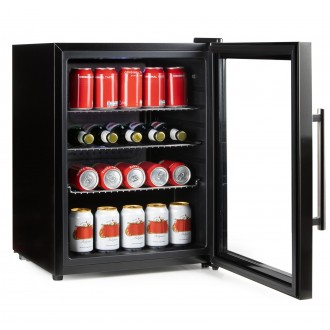 Barová lednice s skleněnými dveřimi - 60 l - DOMO DO91609BK