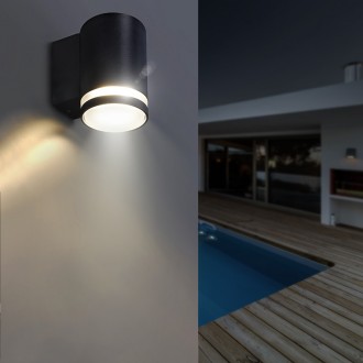 Solight LED venkovní nástěnné osvětlení Potenza, 1x GU10, černá Stupeň krytí (IP): IP54