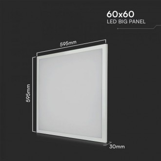 V-TAC LED panel 36W 6500K 2X1 60X60cm přisazený, čvercový, bílý Barevná teplota (К): Studená bílá 6400K VT-6139