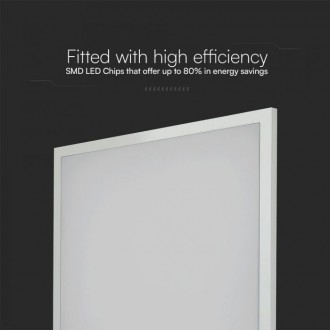V-TAC LED panel 36W 6500K 2X1 60X60cm přisazený, čvercový, bílý Barevná teplota (К): Studená bílá 6400K VT-6139