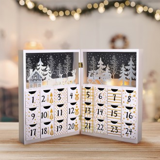 Solight LED adventní kalendář - kniha, 8x LED, 40x30cm, 2x AAA Stupeň krytí (IP): IP20