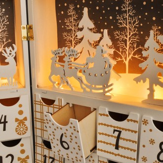 Solight LED adventní kalendář - kniha, 8x LED, 40x30cm, 2x AAA Stupeň krytí (IP): IP20