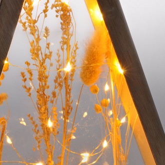 Solight LED dřevěná vánoční dekorace, zasněžené zimní květiny, 37cm, 2x AA Stupeň krytí (IP): IP20