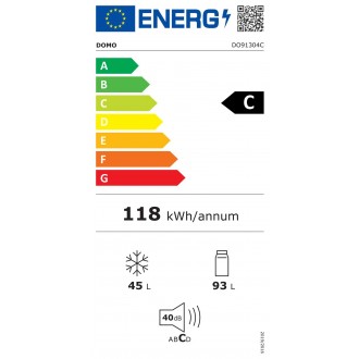 Lednice kombinovaná s mrazákem - bílá - DOMO DO91304C