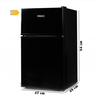 Lednice s mrazákem nahoře - černá  - Primo PR157FR