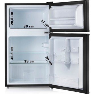 Lednice s mrazákem nahoře - černá  - Primo PR157FR