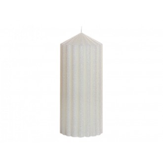 Svíčka GROOVED CANDLE VÁLEC d70x120mm  Slonová kost 335g