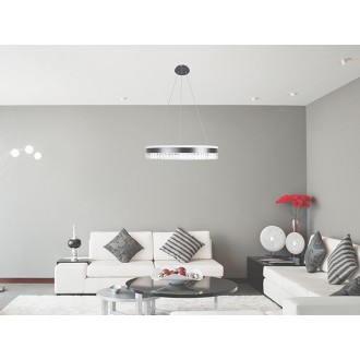 NEDES - LED luxusní závěsné křišťálové svítidlo s dálkovým ovladačem 80W - TA2302/B
