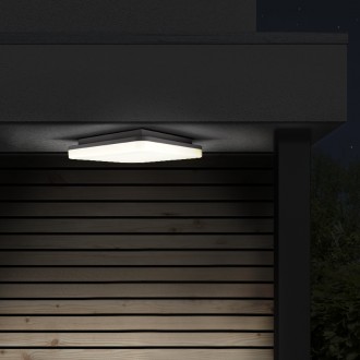 Solight LED venkovní osvětlení, přisazené, čtvercové, IP54, 24W, 1920lm, 4000K, 28cm Barevná teplota (К): 4000 K, Stupeň krytí (IP): IP54