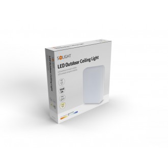 Solight LED venkovní osvětlení, přisazené, čtvercové, IP54, 24W, 1920lm, 4000K, 28cm Barevná teplota (К): 4000 K, Stupeň krytí (IP): IP54