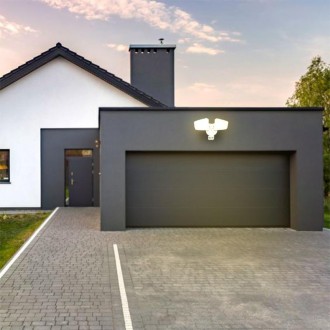 NEDES - Venkovní bílý LED reflektor s PIR senzorem 24W / 3000K / 4000K / 6000K - LFX125