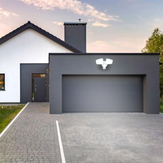 NEDES - Venkovní bílý LED reflektor s PIR senzorem 24W / 3000K / 4000K / 6000K - LFX125