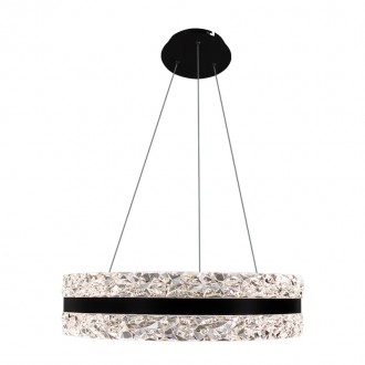 NEDES - LED luxusní závěsné křišťálové svítidlo s dálkovým ovladačem 80W - TA2303/B