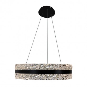 NEDES - LED luxusní závěsné křišťálové svítidlo s dálkovým ovladačem 80W - TA2303/B