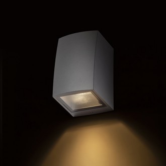 Rendl - SELMA nástěnná stříbrnošedá 230V LED GU10 8W IP54