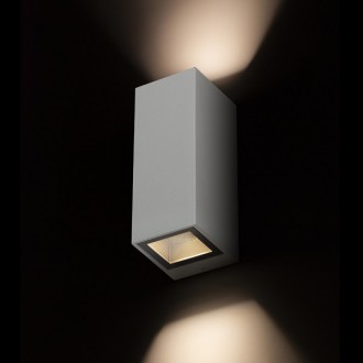 Rendl - DESMOND II nástěnná stříbrnošedá 230V GU10 2x35W IP44