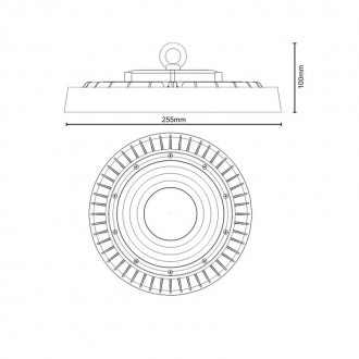 NEDES - LED svítidlo UFO 100W / IP65 / 5000K - LU421