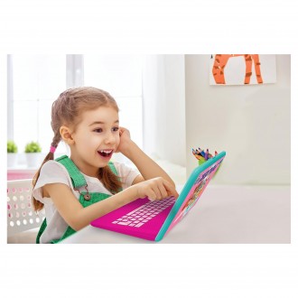 Česko-anglický růžový notebook Tlapková patrola