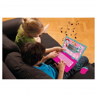 Česko-anglický růžový notebook Tlapková patrola