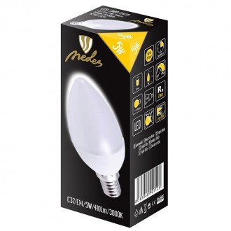 NEDES - LED žárovka 5W - C37 / E14 / SMD / 3000K - ZLS712