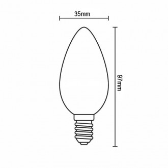 NEDES - LED Filament 4W - C35 / E14 / 3000K - ZLF712