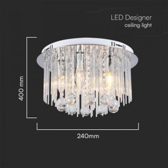 V-TAC Designové stropní křišťálové LED svítidlo 5xE14 VT-7969 VT-7969