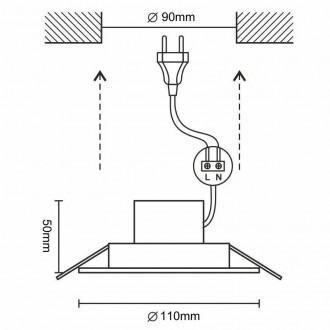 NEDES - LED svítidlo 11,5W 4000K / COB / WH - LDL722