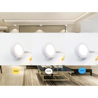 NEDES - LED přisazený panel 6W / PRSF / SMD / CCT / WH - LPL331