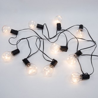 Solight venkovní řetěz s dekorativním LED žárovkami, 10x micro LED žárovka, 3m, 3xAA Stupeň krytí (IP): IP44